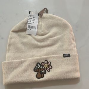 Beanie with mushroom and flower